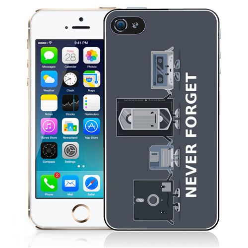 Coque pour iPhone 5C never forget vintage