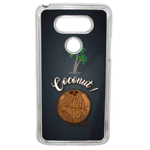 Coque Coconut Fond Noir Compatible Lg G5 Transparent