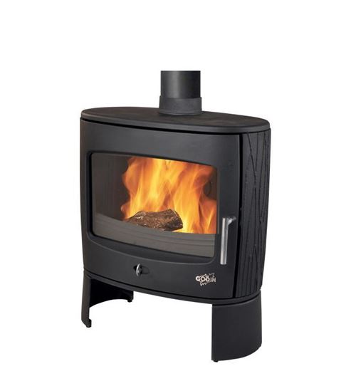 Poêle à bois habillage fonte Godin 388118