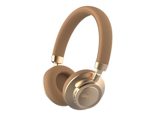 DeFunc Plus - Koptelefoon met micro - op oor - Bluetooth - draadloos - goud