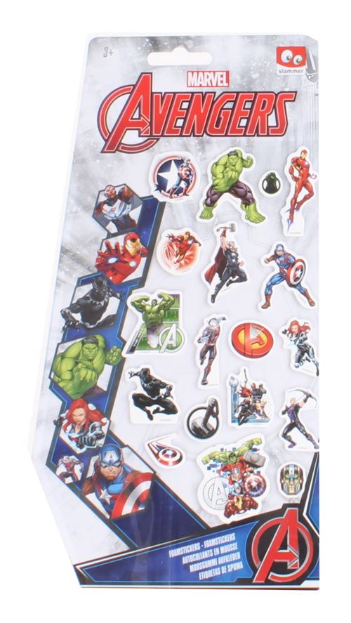 autocollants en mousse Marvel Avengers 18 pièces