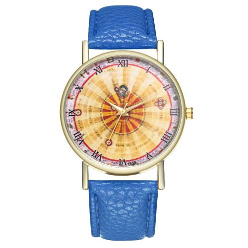 Système solaire Star Sky Astronomy Space Trend Trend Montre à quartz pour hommes et femmes T335-ABleu foncé