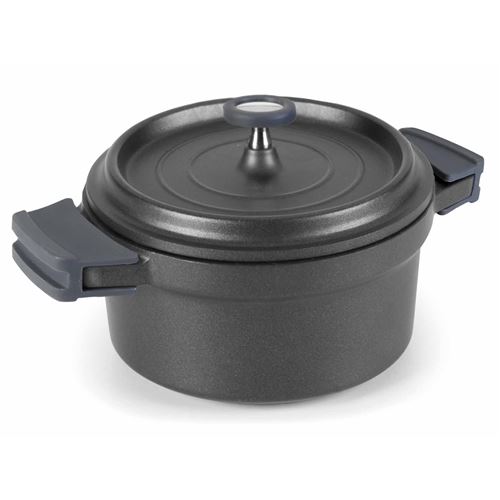 Cocotte ronde noire Aluminium fondu 28 cm - Lacor