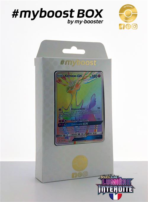 Coffret #myboost XERNEAS GX Secrete 139/131 - Soleil et Lune 6 Lumiere Interdite - 10 cartes Pokemon francaises
