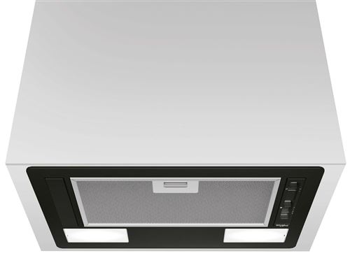Whirlpool wct64flsk hotte intégrée - Evacuation et Recyclage - 332 m3 air/h Max - 64 DB Max - 3 Vitesses - l 53 cm - Noir