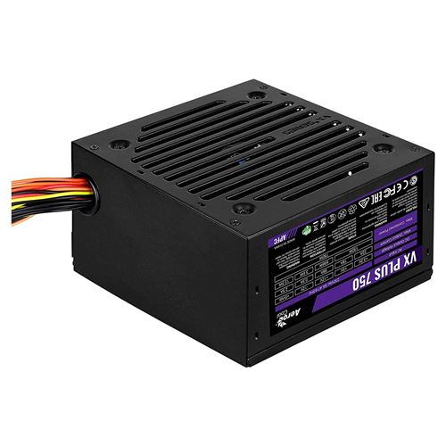 Aerocool VX Plus 750W ATX Noir unité d'alimentation d'énergie - Unités d'alimentation d'énergie (750 W, 47-63, 130 W, 696 W, 130 W, 3,6 W)