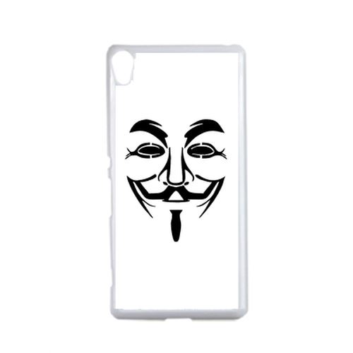 Coque Anonymous Blanc Compatible Sony Xperia Xa Transparent