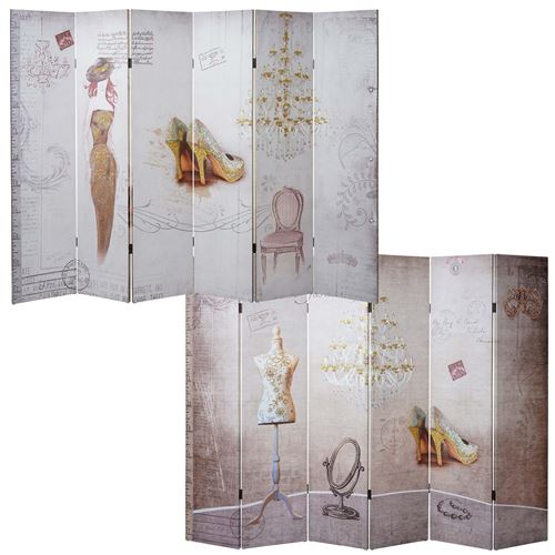 Paravent photo vintage style rétro scintillement 180x240cm