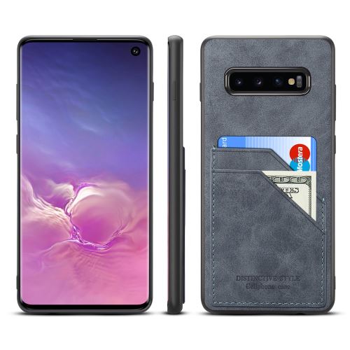 Coque en TPU double emplacement pour carte gris foncé pour votre Samsung Galaxy S10
