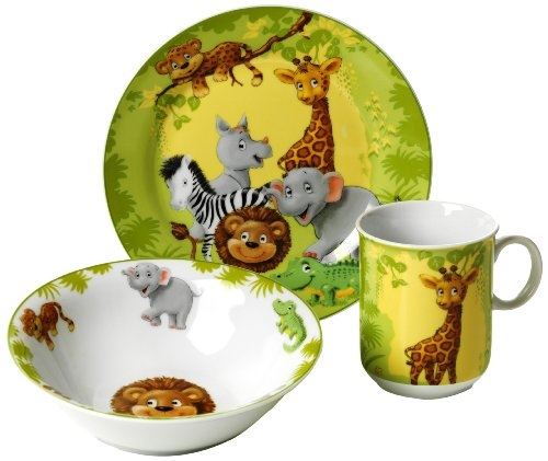 Ritzenhoff & breker 006940 service de table 3 pièces pour enfant motif animaux de la jungle