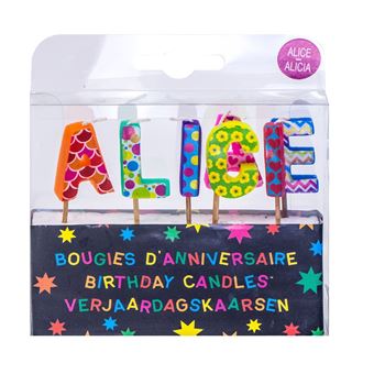Bougies D Anniversaire Prenoms Alice Et Alicia Achat Prix Fnac