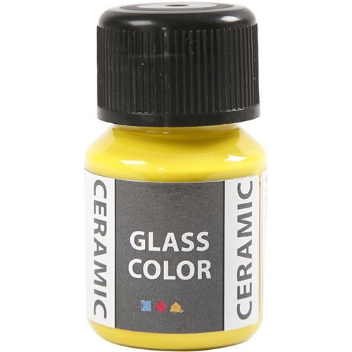 Creotime peinture céramique Verre Couleur Verre 35 ml jaune