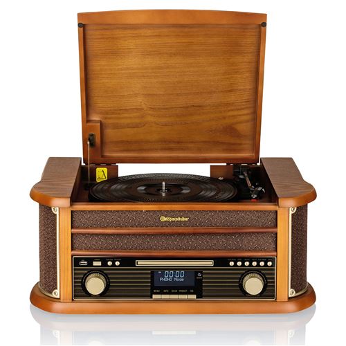 Roadstar HIF1993DBT Platine Vinyle, Radio DAB+/FM, Lecteur CD, lecteur cassettes, Bluetooth, Retro