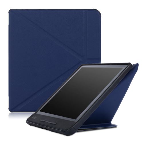 WISETONY® Etui en PU stand en origami pour votre Kobo Forma - Bleu foncé