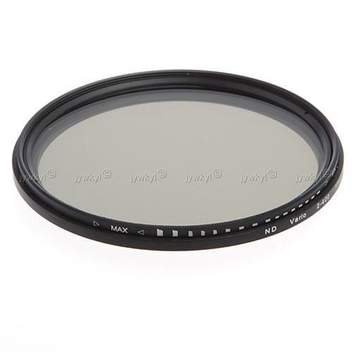 72mm Filtre Gris Neutre ND Réglable Filtre Densité Neutre Variable ND2 à ND400 VND