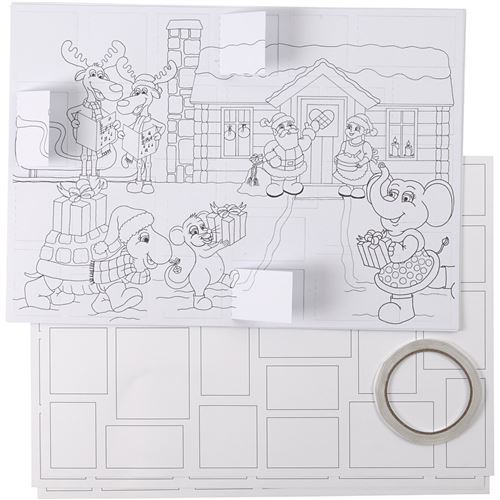 Creotime faites votre propre calendrier de Noël 30 x 42 cm 5 pièces