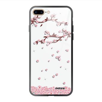 Coque soft touch glossy pour iPhone 7 Plus/ 8 Plus Chute De Fleurs - Evetane® - 1