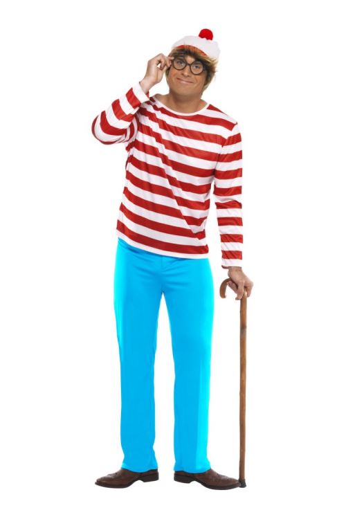Déguisement De ou Est Charlie?™ Homme - Blanc / rouge - S