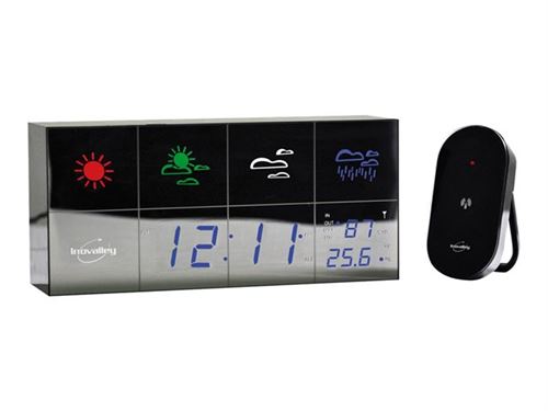 INOVALLEY SM500 Station m&eacute;t&eacute;o avec sonde - Sans fil - Design Miroir