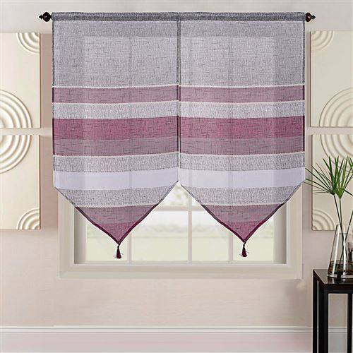 Paire de vitrages Horizon - 2x60x120cm, Framboise