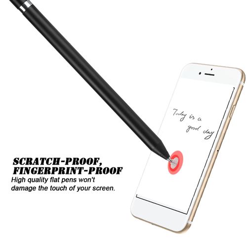 WE 2 en 1 Stylet Tablette Stylus Pointe Fine Écran Tactile pour Smartphones  Comprimés iphone ipads Samsung Galaxy Huawei - Stylo avec Capuchon - Noir  au meilleur prix