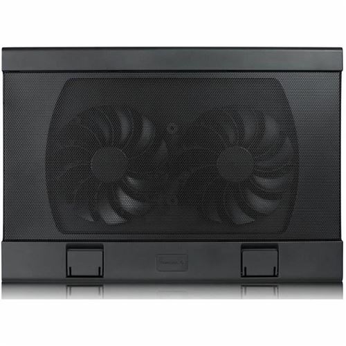 deepcool support ventilé pour pc portable - ventilateur 2x140mm - compatible jusqu'au 17' - caoutchouc, acier, plastique - noir