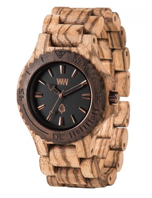 WEWOOD Date Zebrano Rough - Montre homme en bois