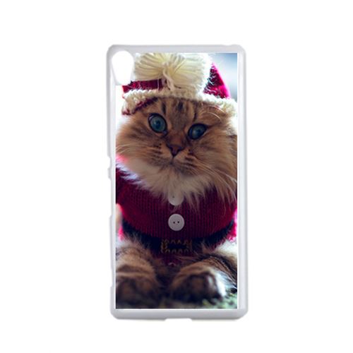 Coque Chat De Noël Compatible Sony Xperia Xa Transparent