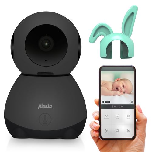 Babyphone Wi-Fi avec caméra Alecto SMARTBABY10BK Noir