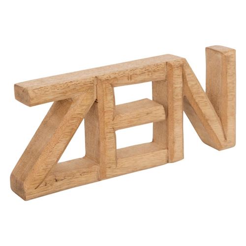 Non Communiqué Naturel Atmosphera Créateur D'intérieur - Mot Déco À Poser "Zen" 23Cm