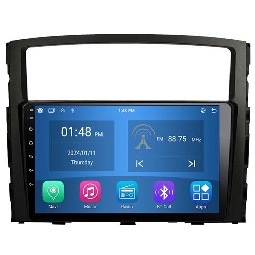 Autoradio RoverOne® Bluetooth CarPlay Android Auto Navigation 4Go RAM 64Go ROM pour Mitsubishi Pajero 4 V80 V90 2006-2014