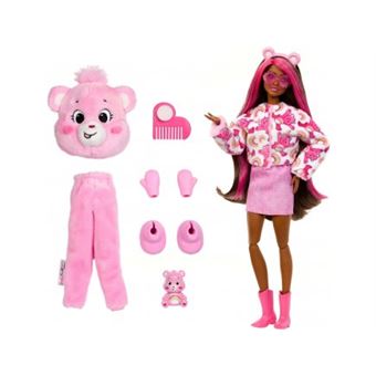 Barbie Poupée Mannequin Cutie Reveal Snowflake Sparkle avec Costume Dâ€™Ours Polaire Et 10 Surprises, Dont Ã‰léments Qui Changent De Couleur, Jouet Enfant, Dès 3 Ans, HJL64