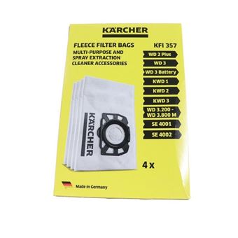 KARCHER Accessoire balai vapeur 2.863-314.0 Sachet filtre ouate WD/KWD (lot  de 4) - Accessoire aspirateur et cireuse à la Fnac