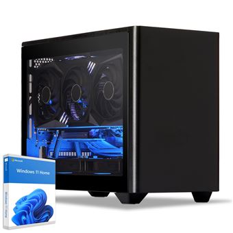 SYSTEMTREFF PC Gamer AMD Ryzen 5 5500 6x4.2GHz | Nvidia RTX 5060 8Go DX12 | 512Go M.2 NVMe | 16Go DDR4 RAM | Windows 11 | Ordinateur de Bureau WLAN pour Les