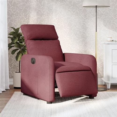 Non Communiqué Rouge Vidaxl Fauteuil Réglable Électrique Tissu Bordeaux