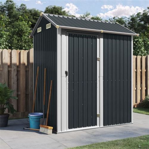 Vidaxl abri de jardin anthracite 192x152,5x237 cm acier galvanis&eacute;
