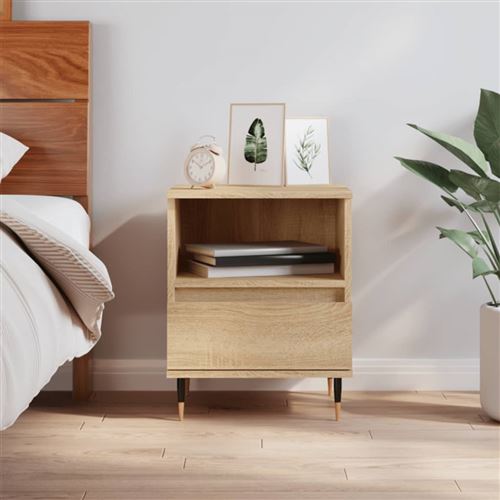 Non Communiqué Marron Vidaxl Table De Chevet Chêne Sonoma 40X35x50 Cm Bois D’ingénierie