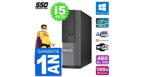 Pc dell optiplex 3020 sff i5-4570 ram 16go ssd 480go windows 10 wifi