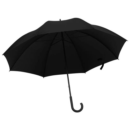 vidaXL Parapluie Coupe-vent Parapluie de Trekking Parapluie de Golf Marche Portable Jardin Extérieur Résistant à l’Eau Noir 130 cm