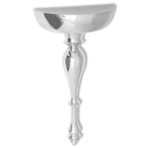 vidaXL Table console / étagère murale 35 x 17 x 81 cm Aluminium Argenté