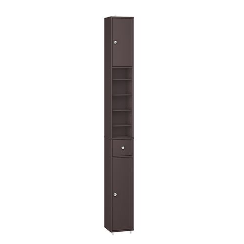 SoBuy Badezimmer-Hochschrank mit 1 Schublade Braun 20x20x180cm Funktional