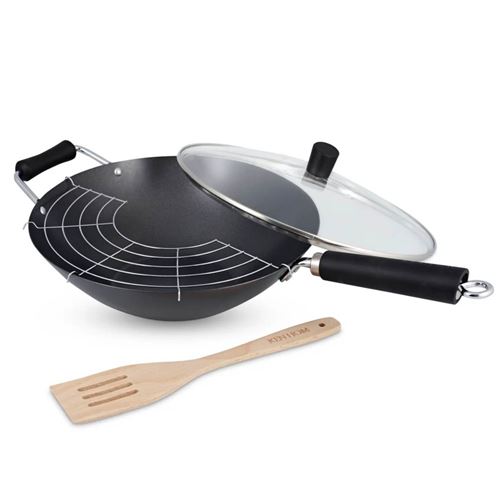 KEN HOM Wok "Hom Excellence Wok Set Karbonstahl"