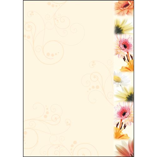 sigel Papier à motif, A4, 90 g/m2, motif 'Flowerstyle'