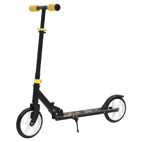 vidaXL Trottinette à 2 roues avec guidon réglable Jaune