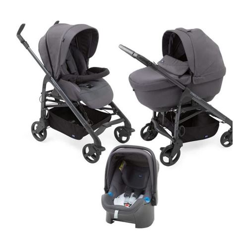 CHICCO Love Up Poussette combinee Trio - Moon Grey