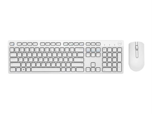 Dell KM636 - Toetsenbord en muis set - draadloos - QWERTY - VK - wit - voor Inspiron 55XX; Latitude 33XX 2-in-1; OptiPlex 70XX; Precision 5750, 77XX; Vostro 36XX