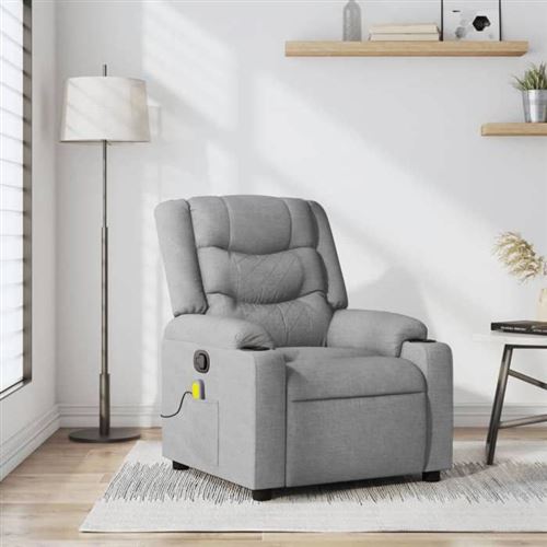 Vidaxl Gris/Clair Fauteuil De Massage Inclinable - Image 3