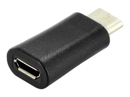 Ednet - Adaptateur USB - USB-C (M) pour Micro-USB de type B (F) - USB 2.0 - 3 A - moulé - noir