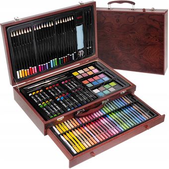 Set de 95pcs Outil de Dessin Crayons de Couleur+Gomme Avec Trousse à Crayon  - Dessin et coloriage enfant - à la Fnac