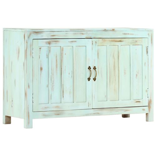 vidaXL Buffet Bleu clair 110 x 35 x 70 cm Bois de manguier massif